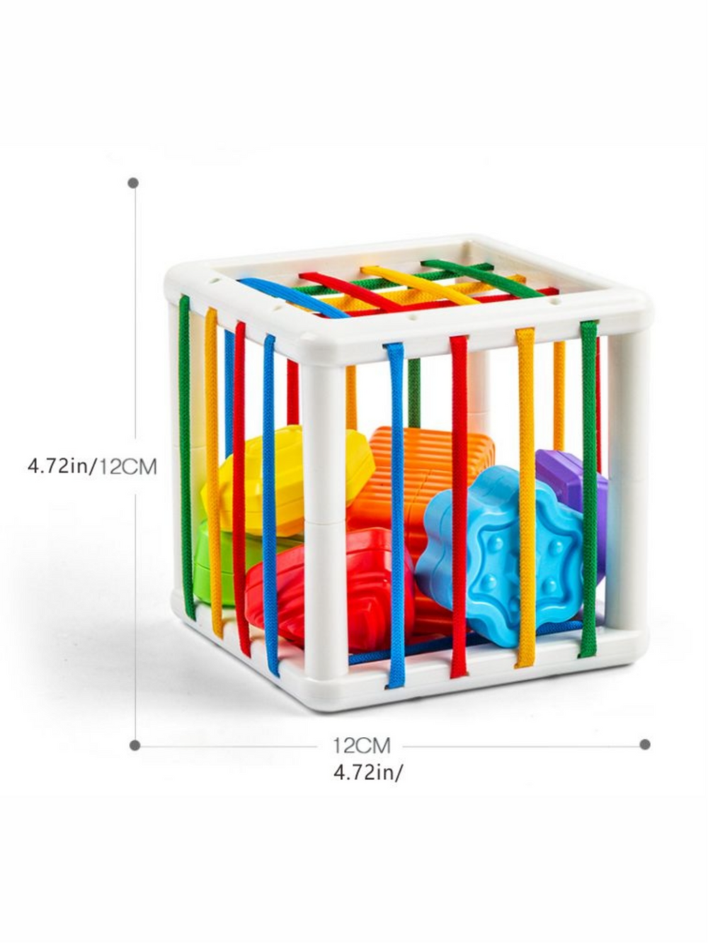 Sensorische Vormenkubus Baby – Montessori Speelgoed 6+ Maanden