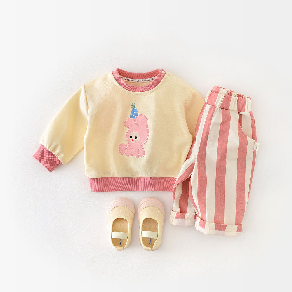 Baby & Peuter Broek Gestreept – Zacht Katoen met Elastische Taille (0–3 Jaar)