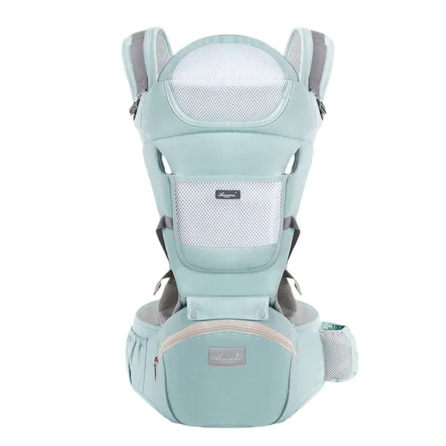 Unisex Baby Draagzak Grijs 6-in-1 Verstelbaar Comfortabel Katoen-More For Mini