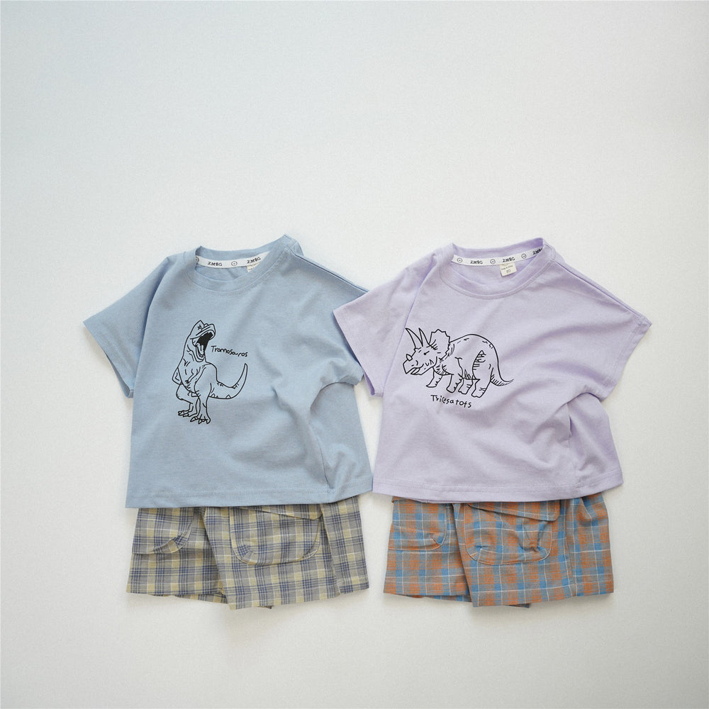Short - PlaidyPlay Unisex, Groen/Zwart/Oranje/Geel, Katoen, Maat 0-6 Jaar