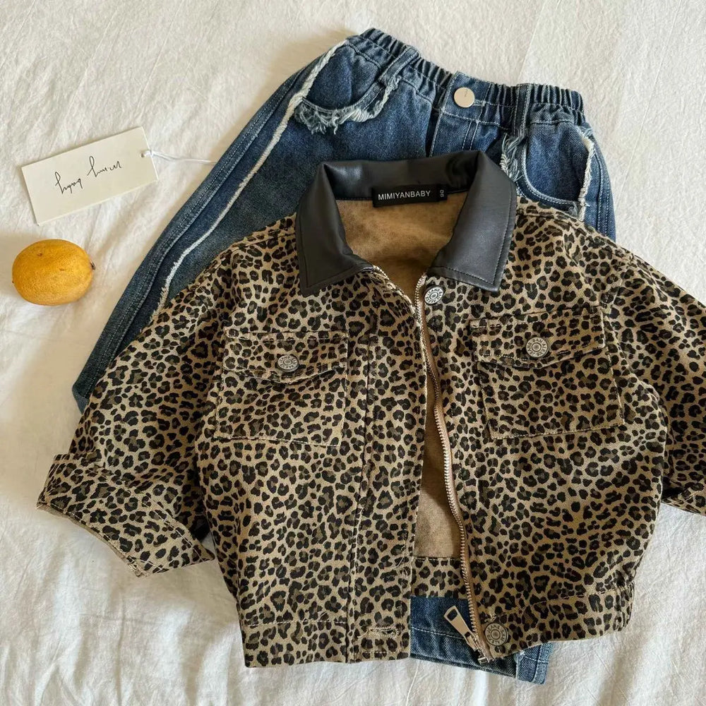 NAROO Leopard Kinderjas – Luipaardprint Jasje Unisex Katoen (0–8 Jaar)