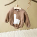 Bodysuit Romper met Lama print – Baby, Beige/Bruin, Katoen, Maat 0-1,5 Jaar-More For Mini