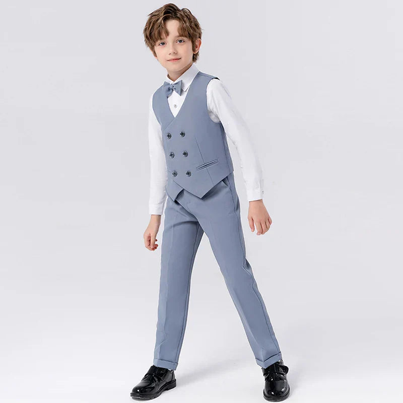 Stijlvolle Kinder Smoking Set – Blazer, Gilet & Strik voor Jongens | Little Duke