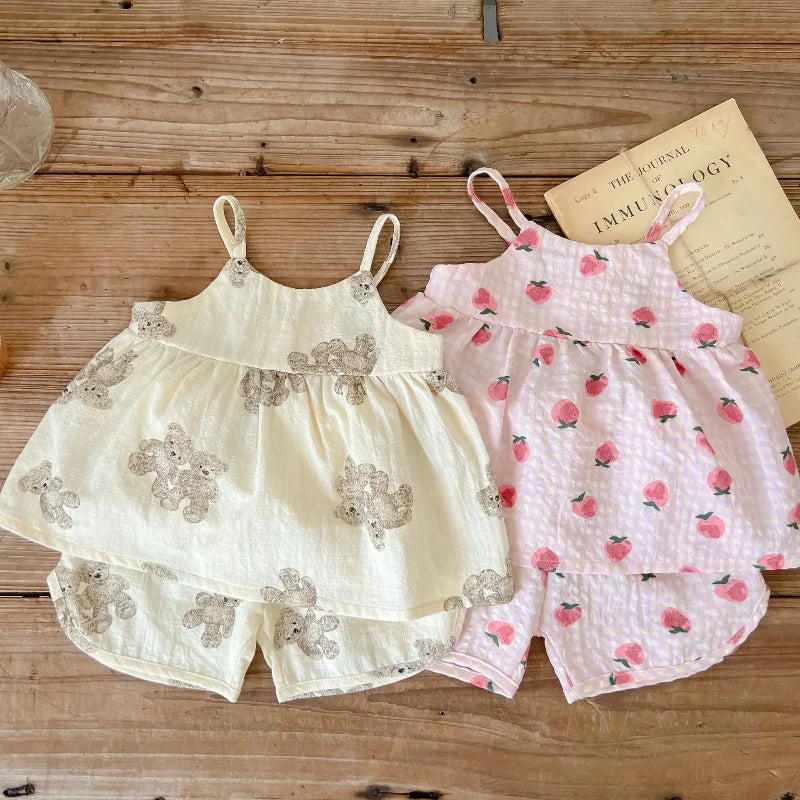 Zomers Baby Setje – Luchtige Tanktop & Korte Broek | Comfortabel & Ademend | Maat 1-24 maanden