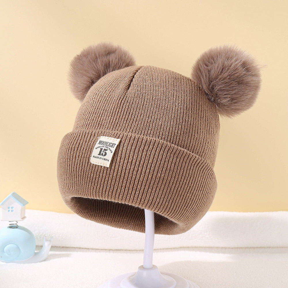 FrostLoom Warme Baby Muts met Pom – Zachte Wintermuts voor Kinderen van 0–3 Jaar