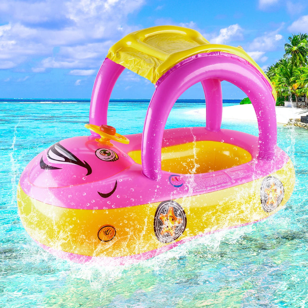 Baby Zwemband met Luifel – Auto Float voor Peuters | Veilig & Speels
