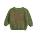 Kersttrui – Mijn Eerste Kerst Unisex, Groen/Rood/Khaki/Wit, Katoen, Maat 0-2 Jaar-More For Mini