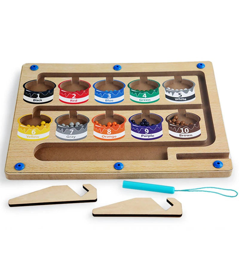 WoodlandJoy Magnetisch Sorteerbord – Educatief Doolhofspel voor Kinderen