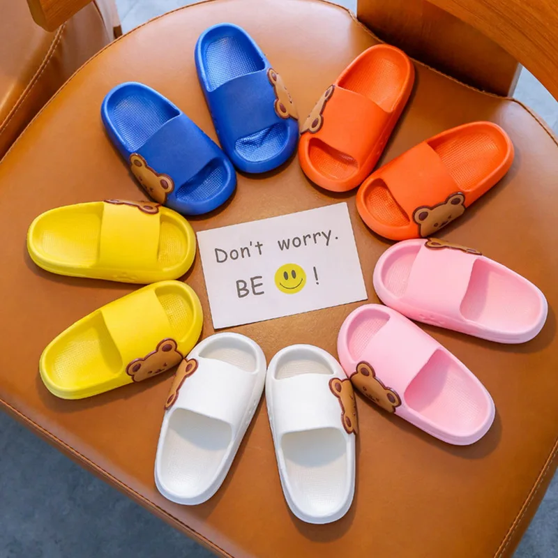 Bear Slides Kinderslippers – Zacht, Antislip & Schattig Beerdesign voor Binnen