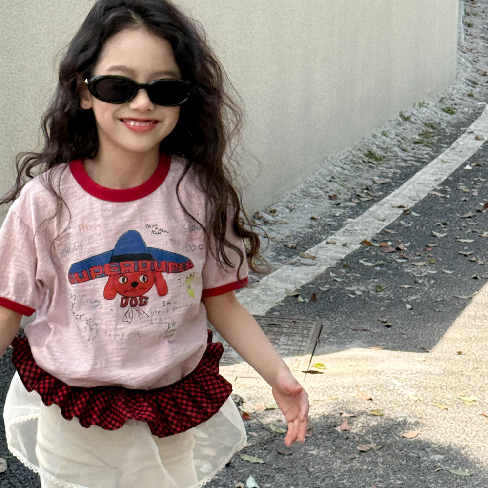 Nupa Kids SuperDuper Dog T-shirt – Baby & Kinder T-shirt Hond – 100% Katoen – 0-6 Jaar – Cartoon Print