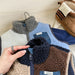 Bodywarmer van Fleece - Cozypocket Gilet Unisex, Blauw/Grijs, Katoen, Maat 0-6 Jaar-More For Mini