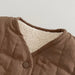 Bodywarmer met Wol - Gaborone Unisex, Roze/Bruin/Beige, Katoen, Maat 0-6 Jaar-More For Mini