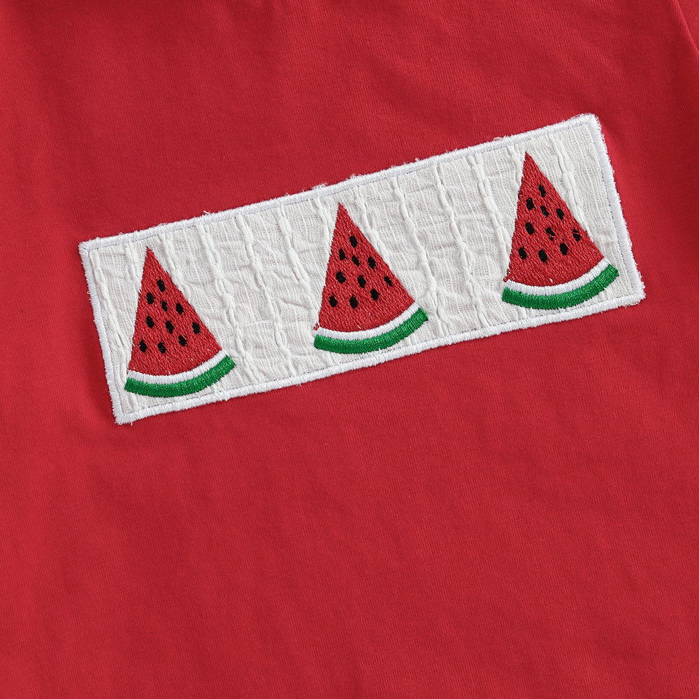 Watermeloen Zomerset Baby & Peuter | Unisex T-shirt & Korte Broek | Fruitprint Outfit 6mnd–4jr | Katoen & Polyester