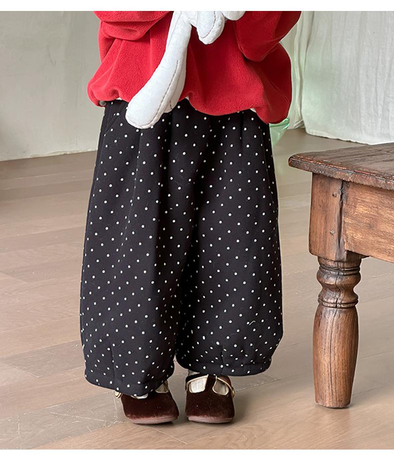 Broek met Stippen - Dotty Daze Meisjes, Bruin/Zwart, Katoen, Maat 1-8 Jaar
