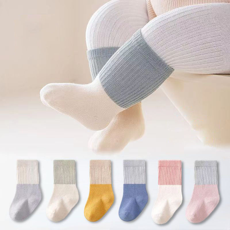 Antislip Babysokken (zakken niet af) - CozyToes Unisex, 6 stuks, Meerkleurig, 0-1 Jaar