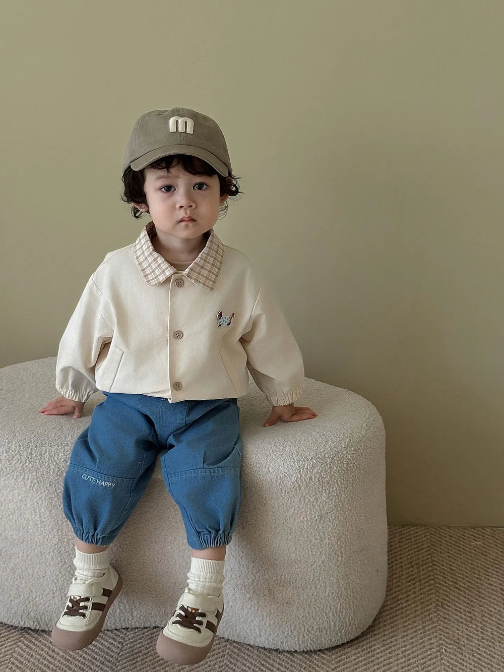 Casual Baby & Peuter Baseball Jasje – Herfst, Patchwork & Borduursels, Unisex