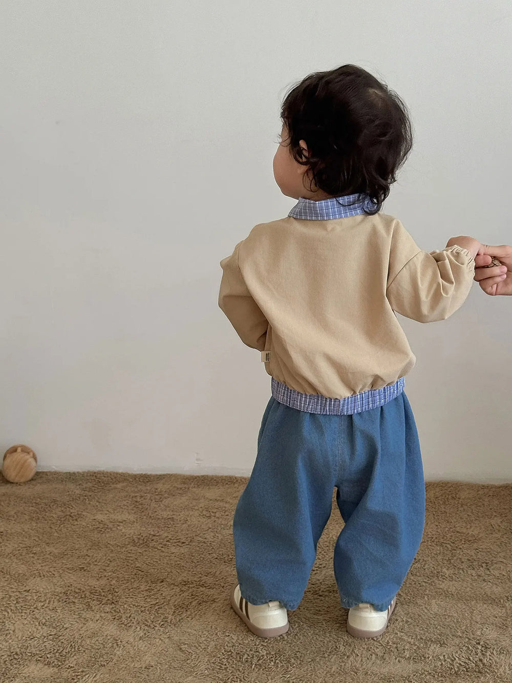 Casual Baby & Peuter Baseball Jasje – Herfst, Patchwork & Borduursels, Unisex