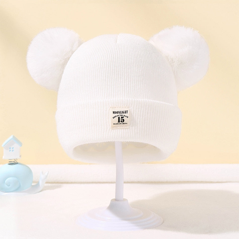 FrostLoom Warme Baby Muts met Pom – Zachte Wintermuts voor Kinderen van 0–3 Jaar