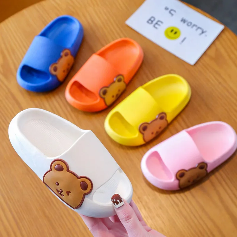 Bear Slides Kinderslippers – Zacht, Antislip & Schattig Beerdesign voor Binnen