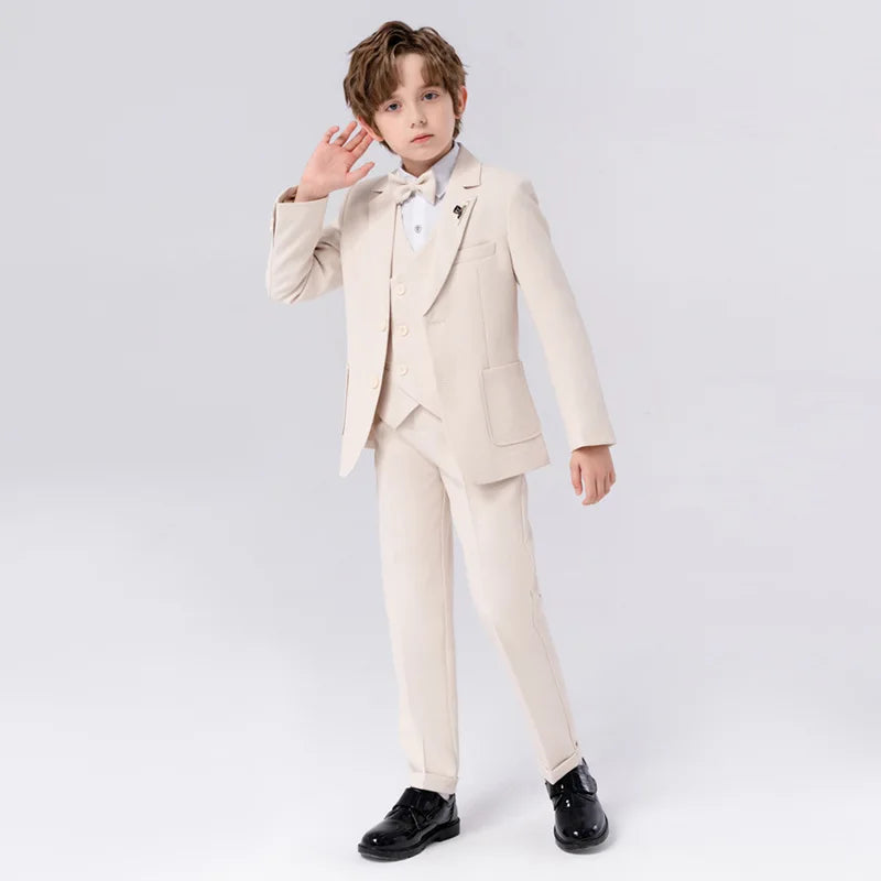 Stijlvolle Kinder Smoking Set – Blazer, Gilet & Strik voor Jongens | Little Duke