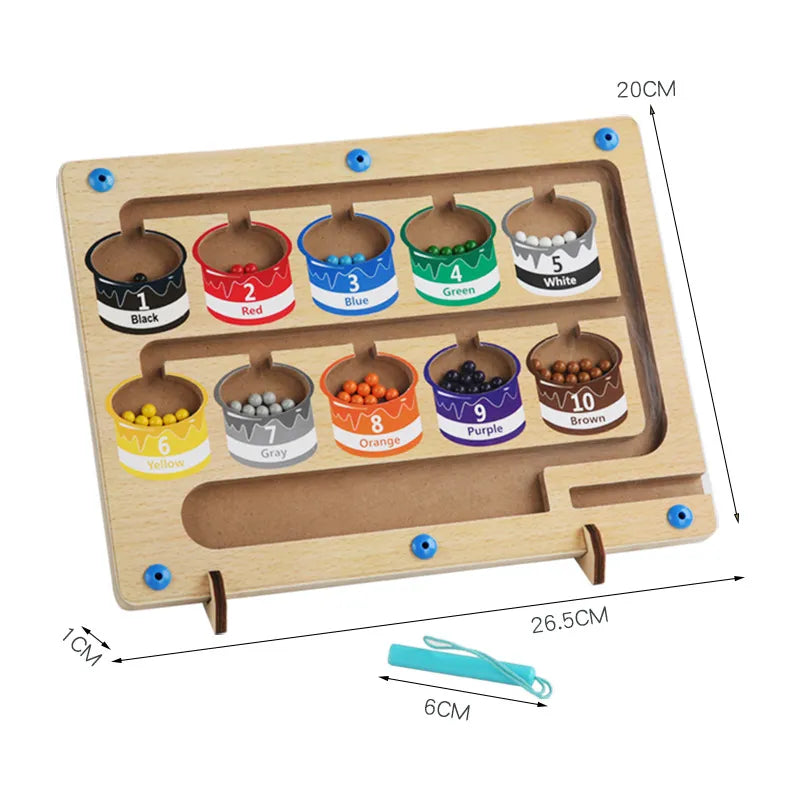 MindPath Magnetisch Leerbord – Montessori Speelgoed voor Kleuters | Leren, Kleuren & Motoriek Ontwikkelen