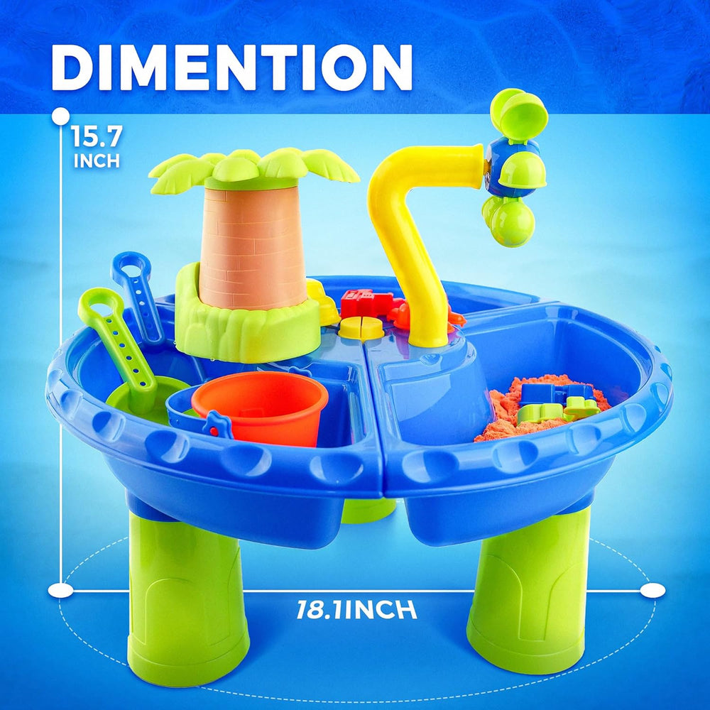 AquaPlayland 3-in-1 Zand- en Watertafel voor Kinderen | Speeltafel met Accessoires (2–6 Jaar)
