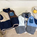 Bodywarmer van Fleece - Cozypocket Gilet Unisex, Blauw/Grijs, Katoen, Maat 0-6 Jaar-More For Mini