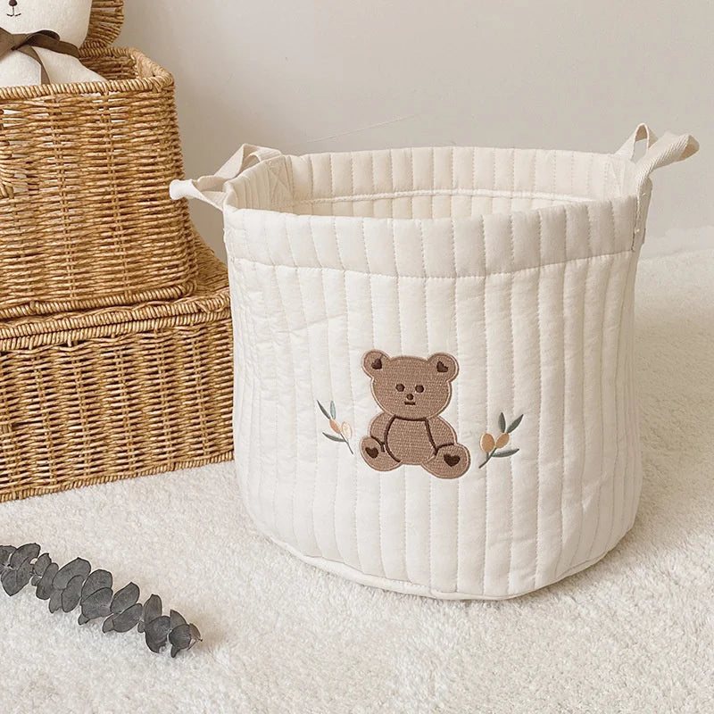 Opbergmand Babykamer – Zachte Katoenen Mand voor Luiers, Kleding & Speelgoed | SoftNest