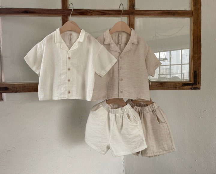 Baby Kleding Set Zomer – Linnen Shirt & Short (0–3 Jaar)