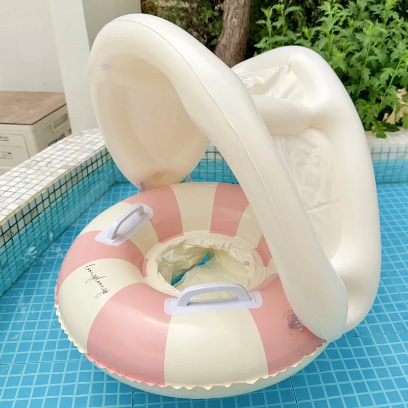 Baby Zwemring met Zonnedak – Opblaasbare Float | Tot 25kg