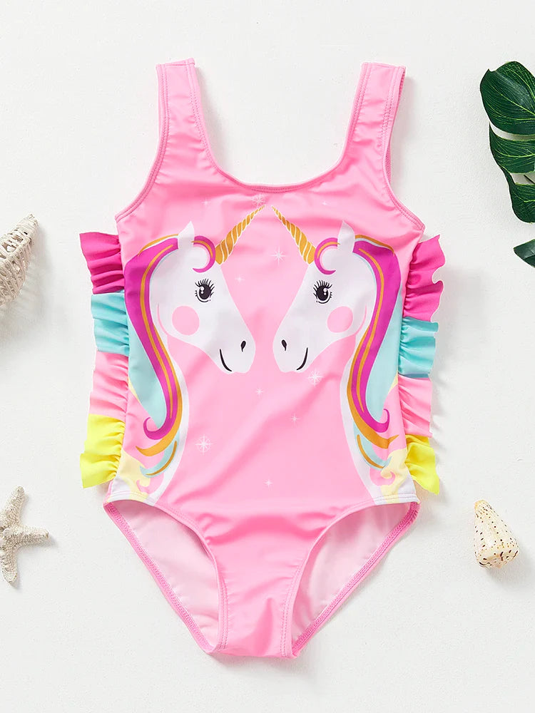 Meisjes Zwemoutfit Zeemeermin Eenhoorn – Badpak Kinderen 4-8 Jaar