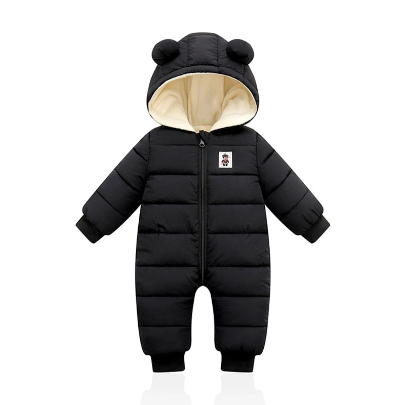 LittleSnow Baby Skipak – Warm & Comfortabel Winterpakje voor 0-12 Maanden Met Fleece Voering en Schattige Muts
