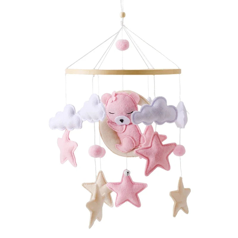 Wiegmobiel hout baby – babymobiel met beren en sterren
