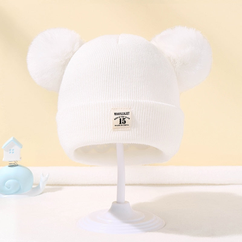 FrostLoom Warme Baby Muts met Pom – Zachte Wintermuts voor Kinderen van 0–3 Jaar
