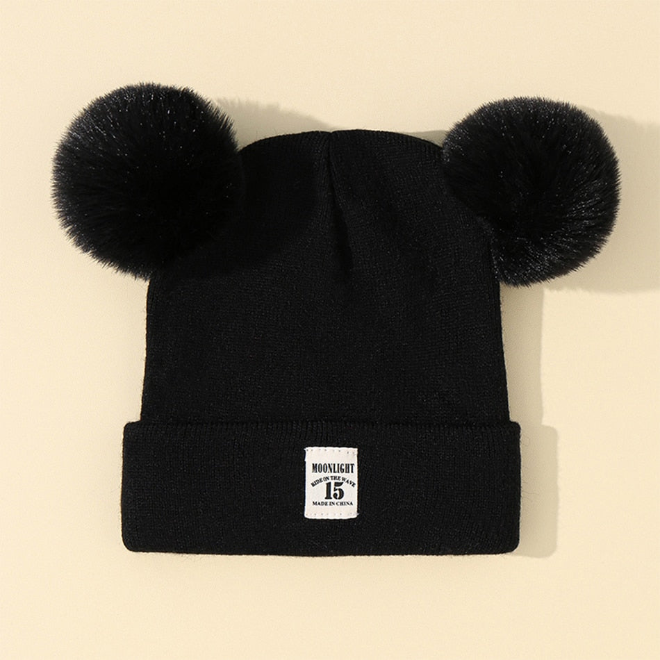 FrostLoom Warme Baby Muts met Pom – Zachte Wintermuts voor Kinderen van 0–3 Jaar