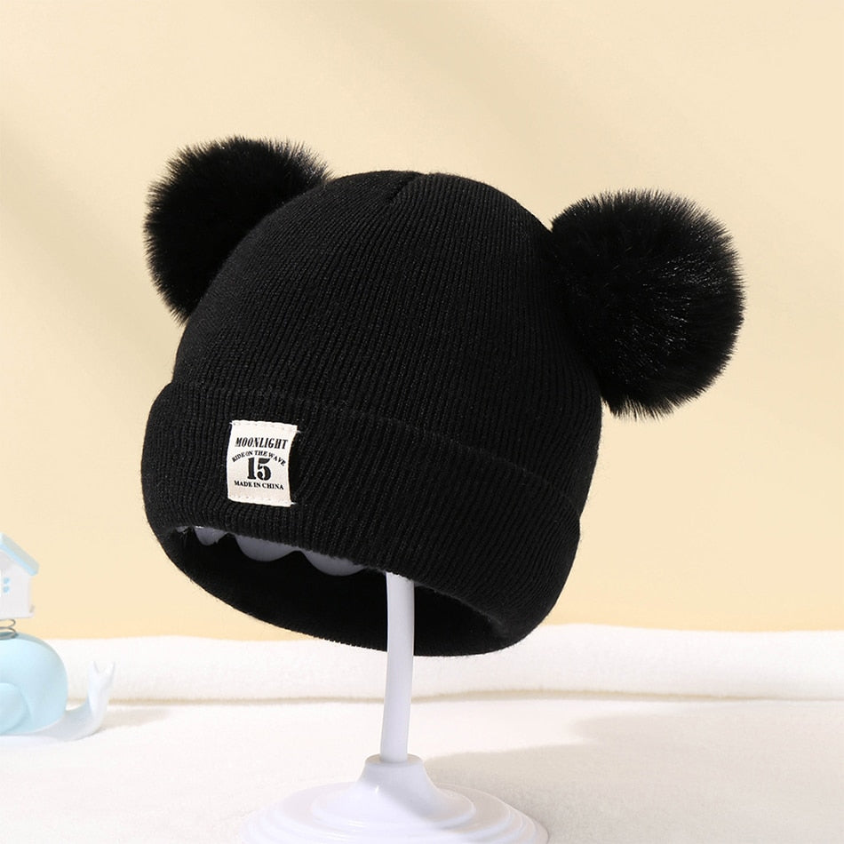 FrostLoom Warme Baby Muts met Pom – Zachte Wintermuts voor Kinderen van 0–3 Jaar