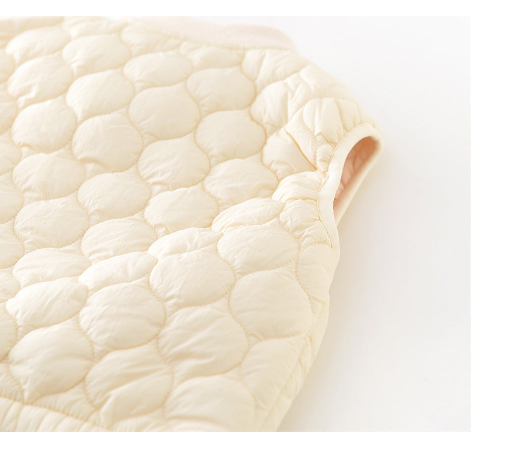 Gewatteerde Bodywarmer - Pape Unisex, Bruin/Beige, Katoen, Maat 0-4 jaar