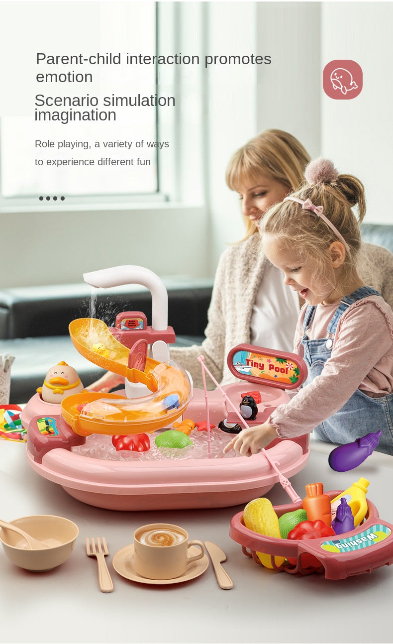 Watertafel Speelgoed Kind – Waterbaan & Visspel met Pomp 2-6 Jaar