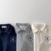 Set met Broek en Trui - Winter Luxe Jongens, Wit/Grijs/Blauw, Katoen, Maat 0-5 Jaar-More For Mini