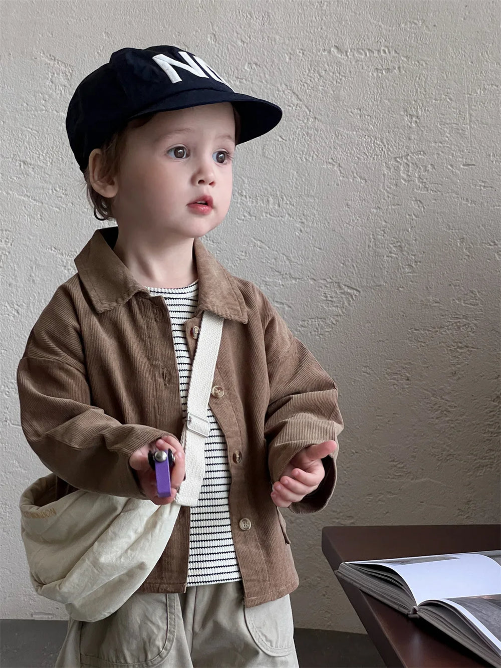 OLWIN Corduroy Babyjas – Ribfluwelen Unisex Jas van Katoen (0–3 Jaar)