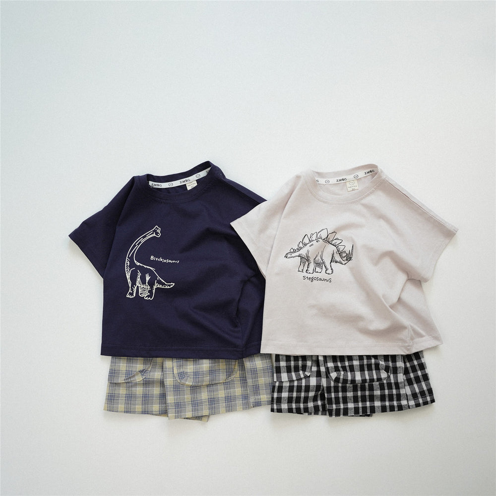 Short - PlaidyPlay Unisex, Groen/Zwart/Oranje/Geel, Katoen, Maat 0-6 Jaar