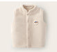 Gilet met Embleem – Woef Unisex, Bruin/Blauw/Roze/Wit, Fleece, Maat 1-5 Jaar-More For Mini