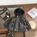 Windjas met Luipaard print en Capuchon - Savanna Meisjes, Bruin/Zwart, Polyester, Maat 0-5 Jaar-More For Mini