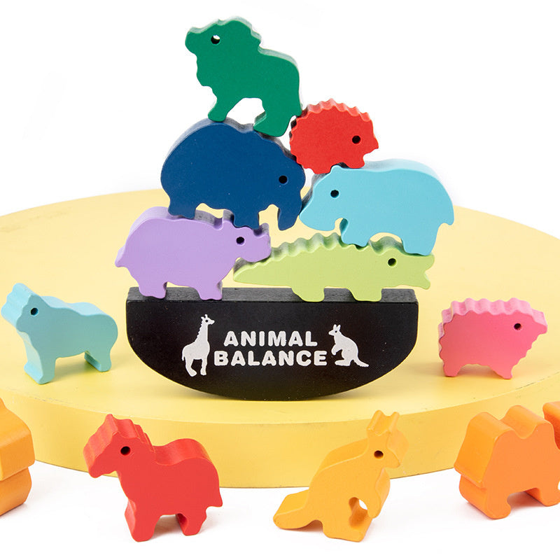 Montessori Dieren Stapelen – Creatief Evenwichtsspel, Hout, Educatief, Fijne Motoriek, 2+ Jaar-More For Mini