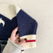 Gebreide Trui - LittleBird Jongens, Blauw/Rood, Katoen, Maat 0-6 Jaar-More For Mini