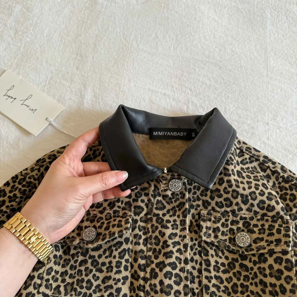 NAROO Leopard Kinderjas – Luipaardprint Jasje Unisex Katoen (0–8 Jaar)