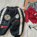 Teddy Joggingbroek - SnugTrail Unisex, Bruin/Grijs, Katoen, Maat 0-6 Jaar-More For Mini