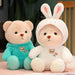 Pluche knuffelbeer 2-in-1 met afneembaar hoedje – zachte vulling, handwasbaar | teddybeer