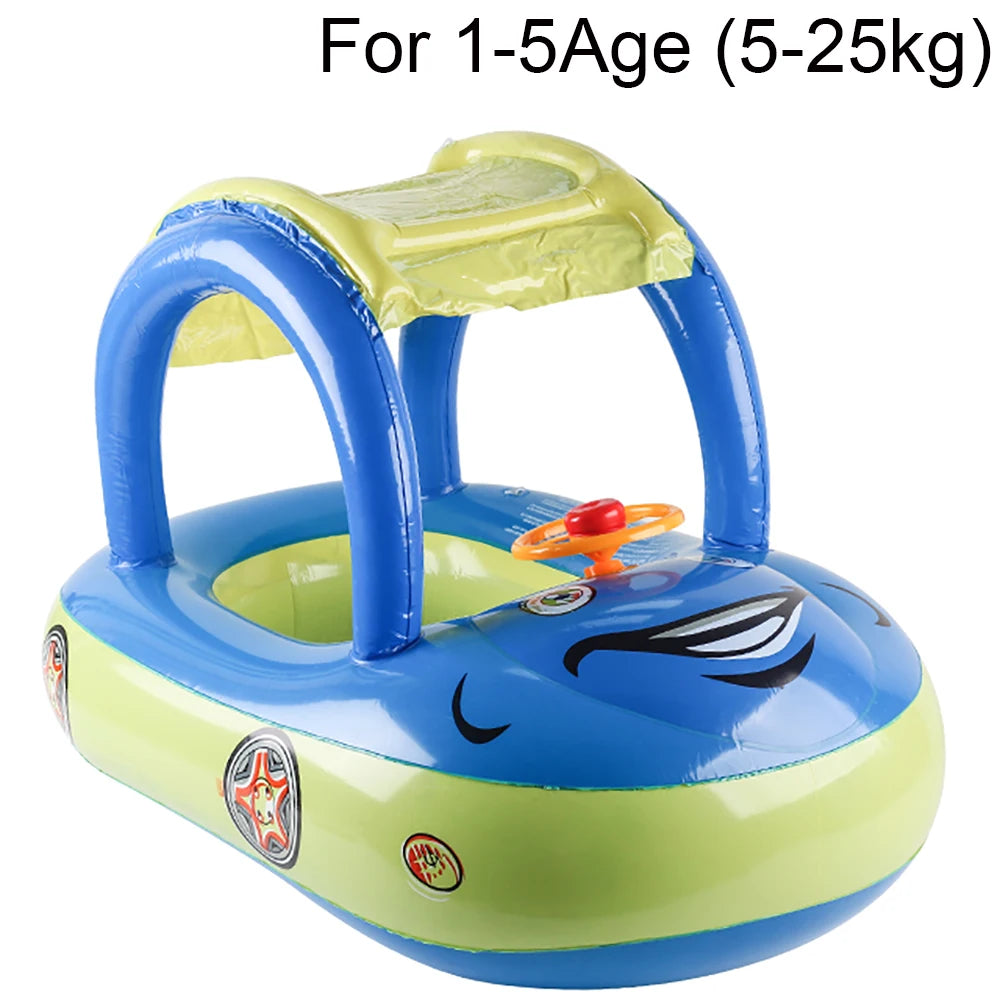 Baby Zwemband met Luifel – Auto Float voor Peuters | Veilig & Speels