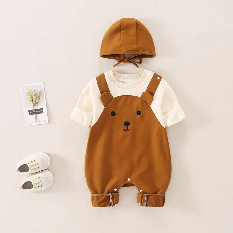 Luvino Babywear SnugCub Hooded Onesie – Warme Katoenen Baby Jumpsuit met Capuchon
